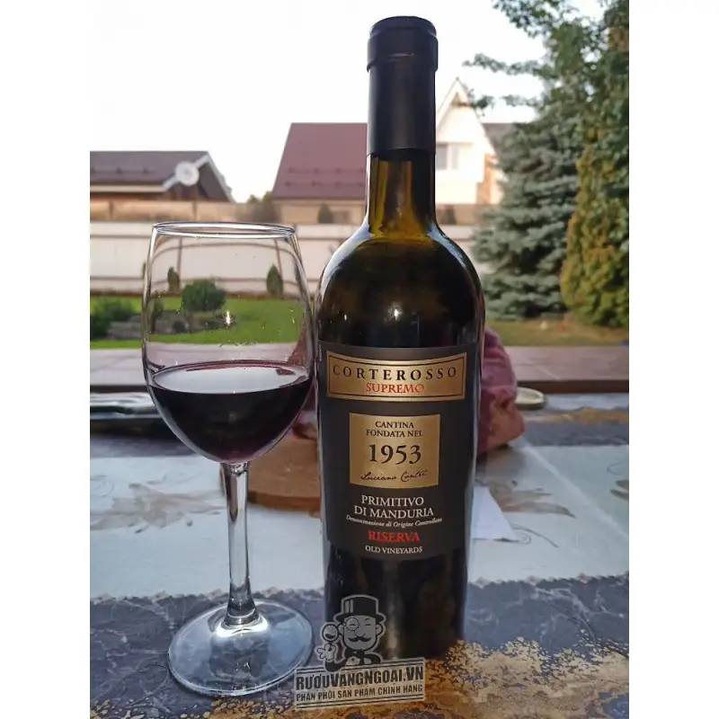 Mua ruou vang corterosso supremo primitivo di manduria riserva giá rẻ tại Sài Gòn