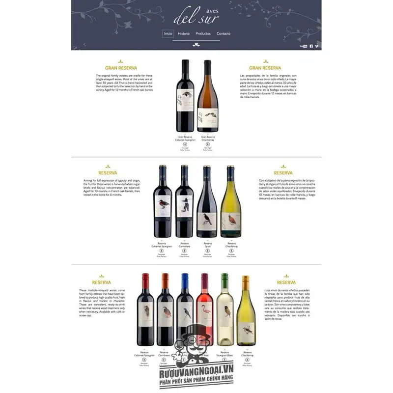 Vang Chile AVES DEL SUR CHARDONNAY