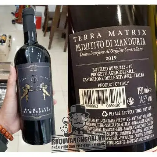 Giá ruou vang y terra matrix primitivo di manduria