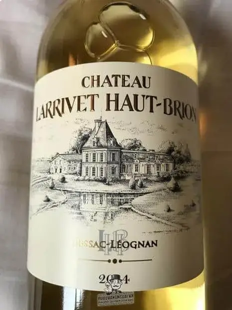 Vang Pháp Chateau Larrivet Haut Brion white Pessac Leognan