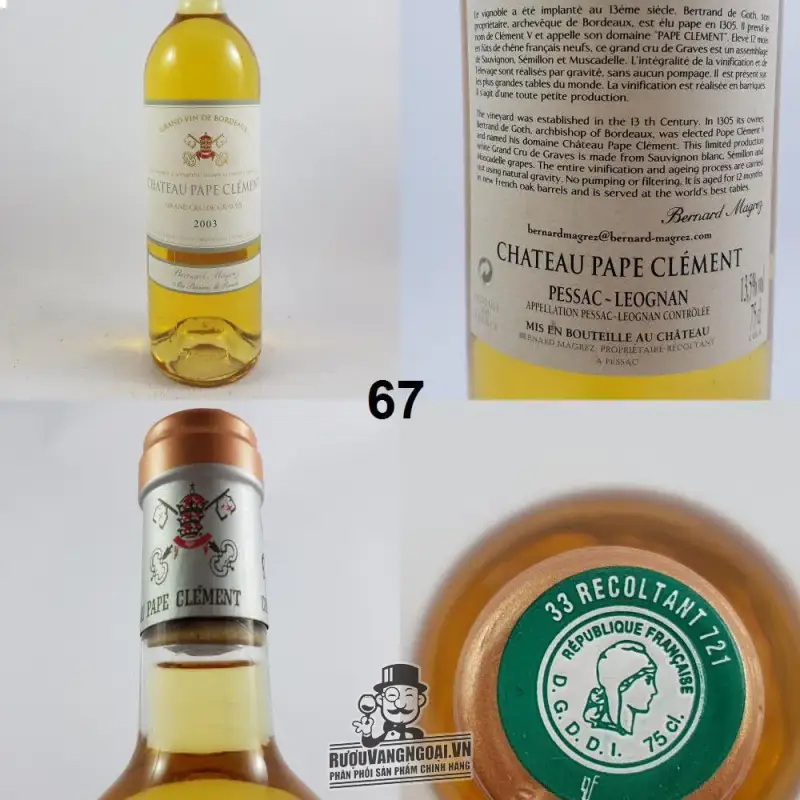 Địa chỉ bán vang phap chateau pape clement pessac leognan giá rẻ nhất