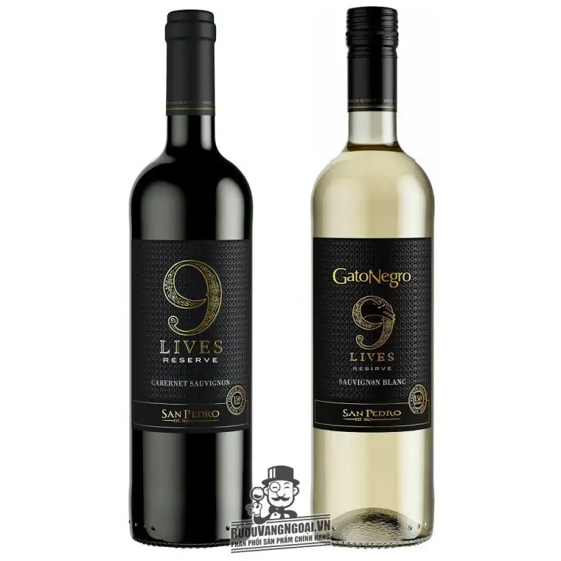 Vang Chile Gato Negro 9 Lives San Pedro Reserve Đỏ - Trắng
