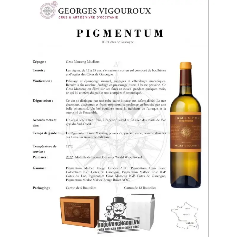 vang phap pigmentum cotes de gascogne sauvignon blanc mua ở đâu giá rẻ nhất