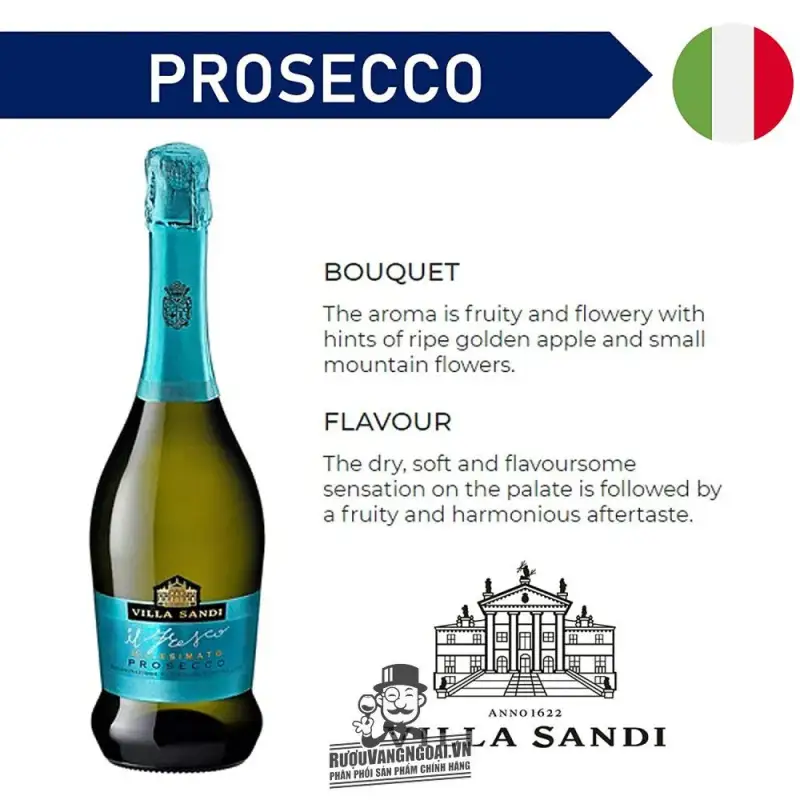 Giá ruou vang y villa sandi il fresco millesimato treviso prosecco
