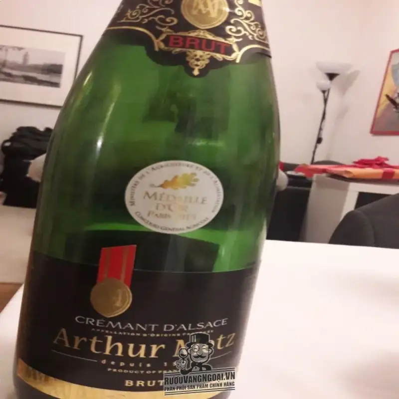 Vang nổ Pháp Arthur Metz Cremant D‘Alsace Brut Medaille Chính Hãng