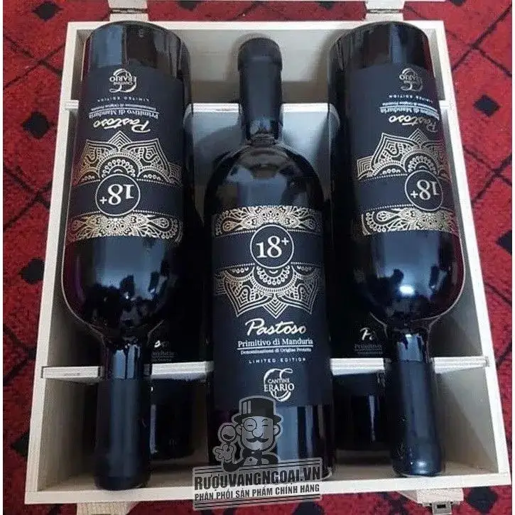 RƯỢU VANG Ý PASTOSO PRIMITIVO DI MANDURIA 18,5 ĐỘ