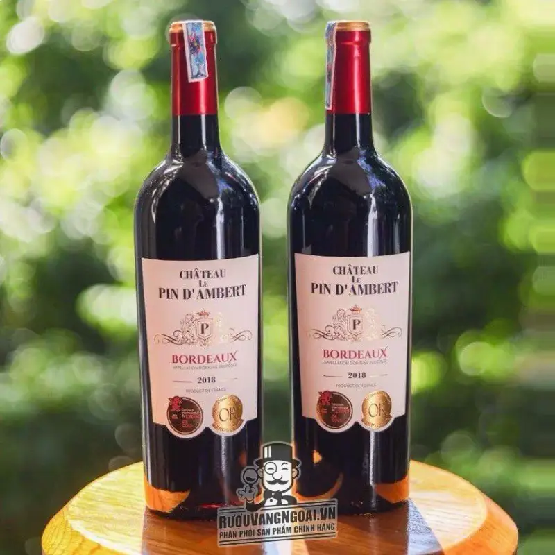 Vang Pháp Chateau Le Pin Dambert Bordeaux 15 Độ uống ngon