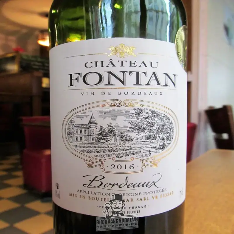 ruou vang chateau fontan bordeaux giá bao nhiêu