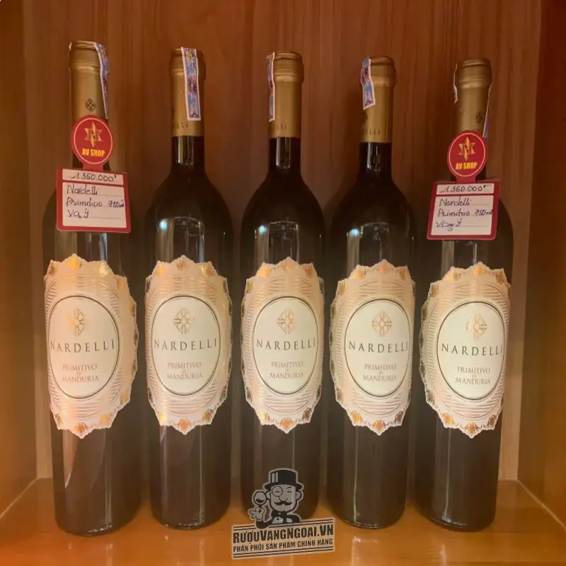 vang y nardelli primitivo di manduria giá bao nhiêu