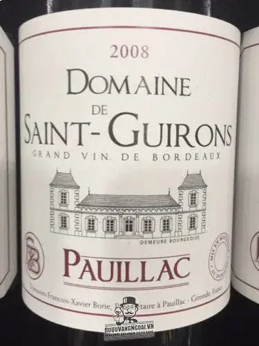 Vang Pháp Domaine de Saint Guirons Pauillac 2008